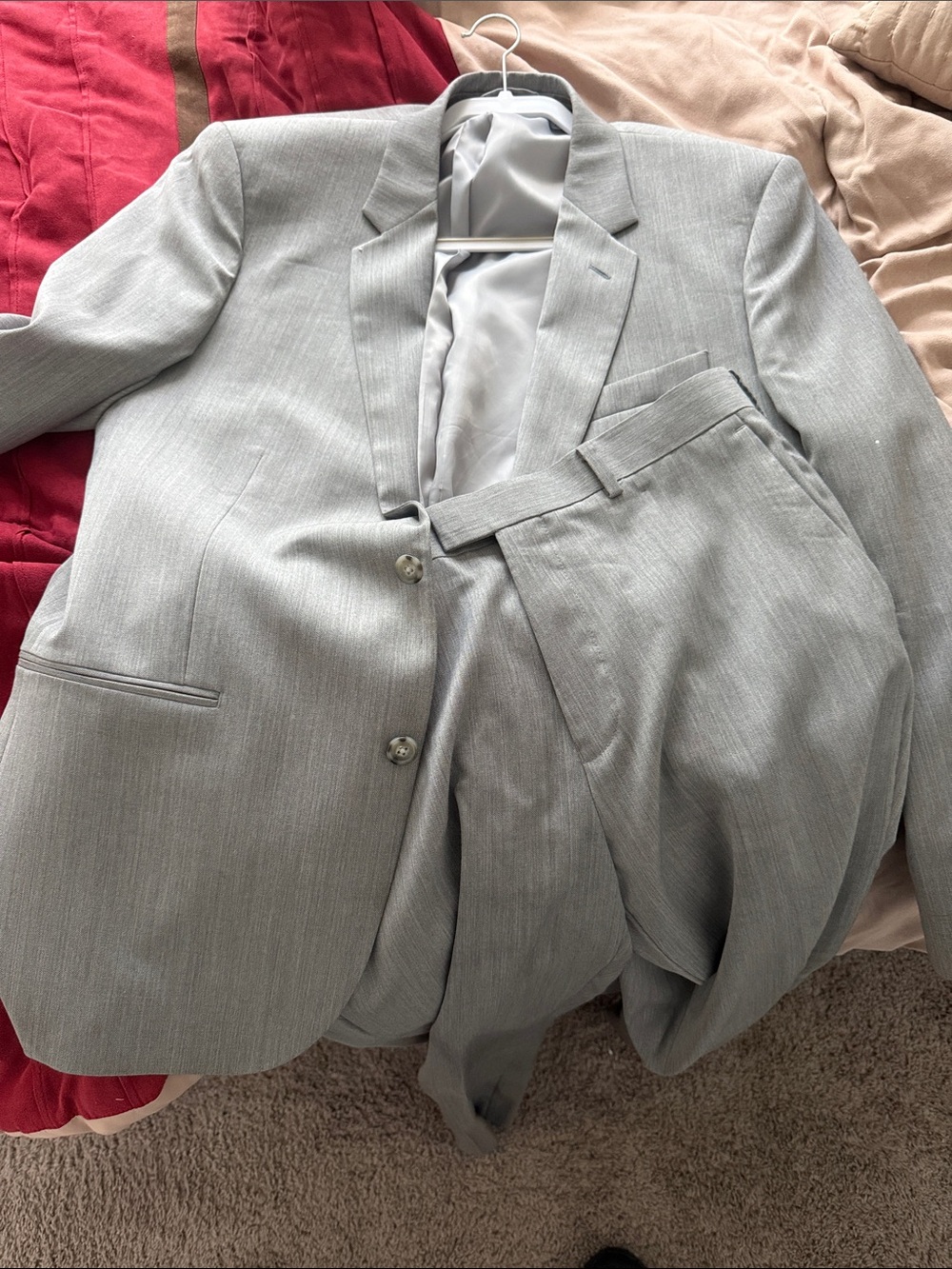 Black tux Light Gray Men’s Two-Piece Suit Blazer & Pants
